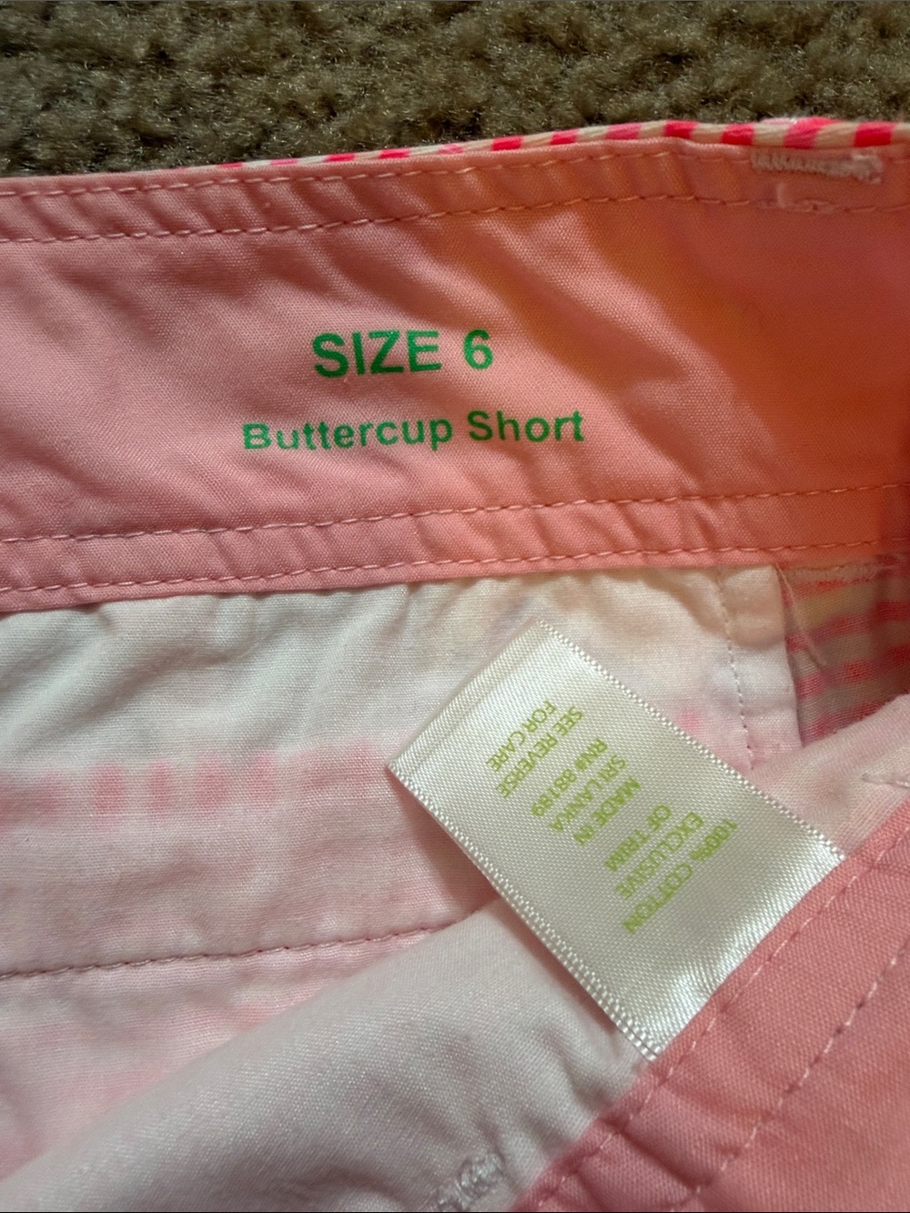 Vibrant Coral Gingham Scallop Hem Women’s Shorts - Picture 2 of 8